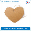 SenCai custom heart shaped kraft paper tags